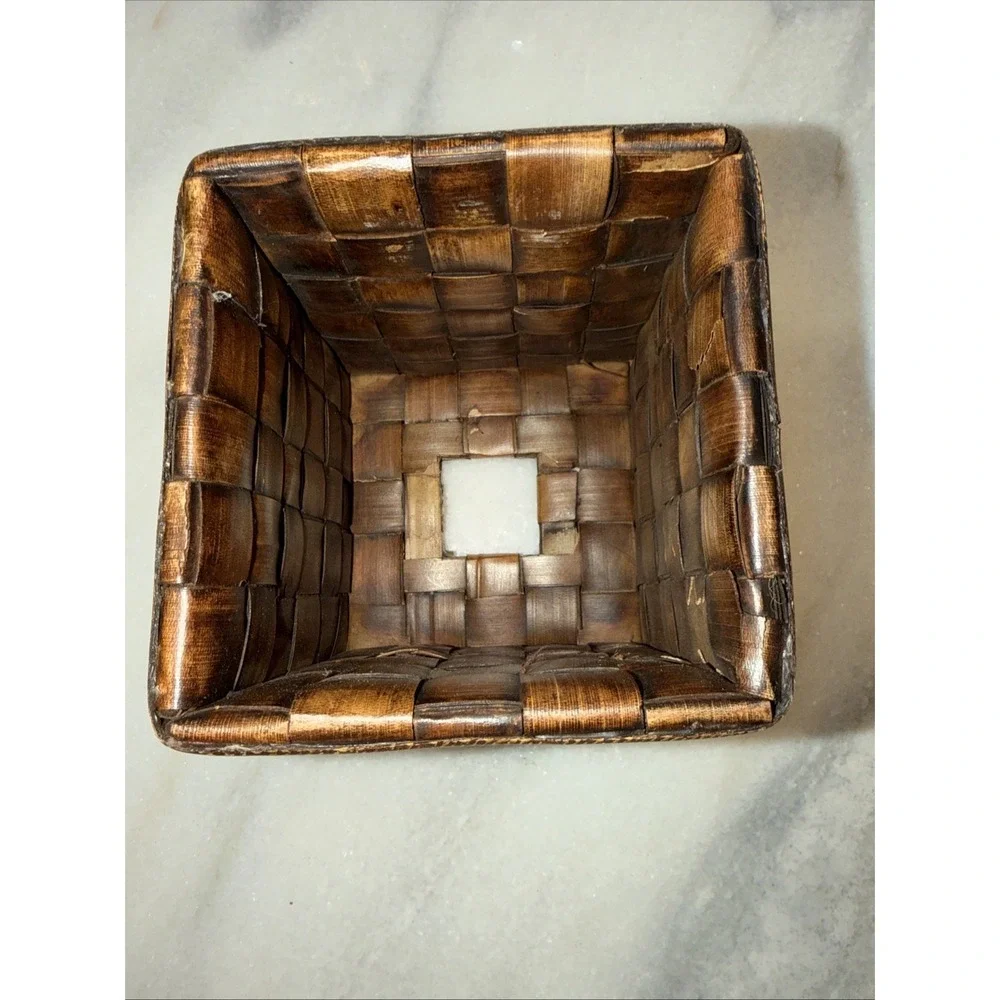 Dimara International‎ Vintage Bamboo Tissue Box  GW992